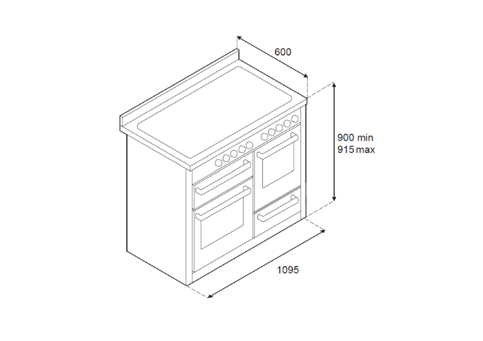 110 cm induction top electric triple oven | Bertazzoni